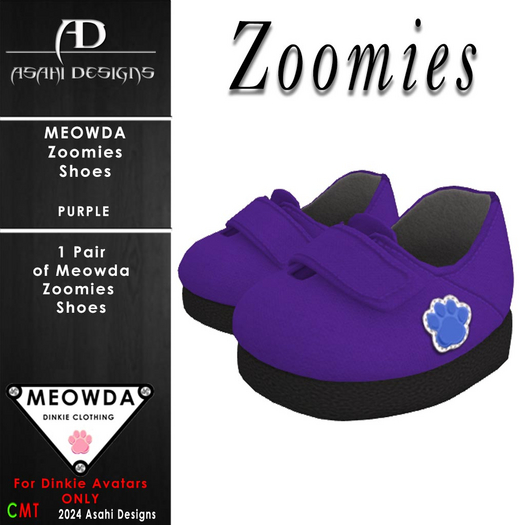 Meowda Zoomies Shoes Purple 