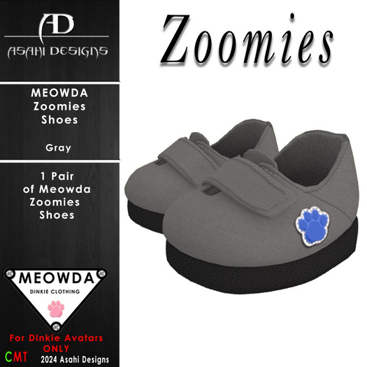 Meowda Zoomies Shoes Grey