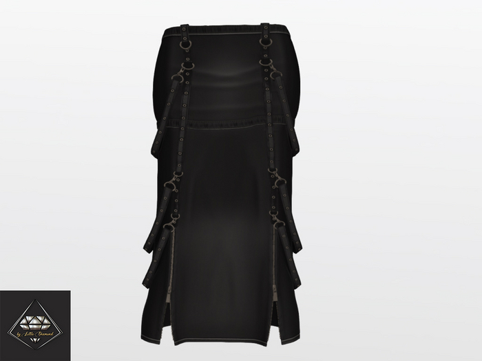 -LD- Lorena Skirt Jeans Black