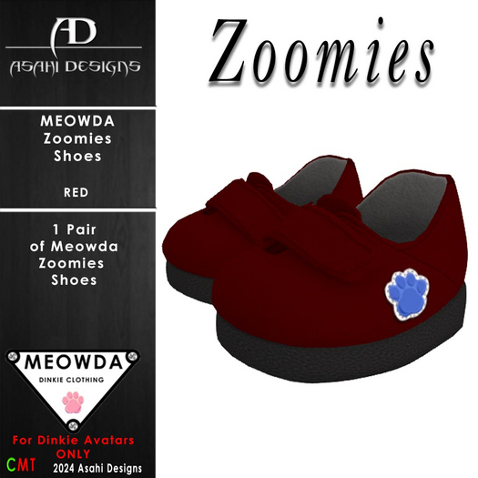 Meowda Zoomies Shoes  Brick 