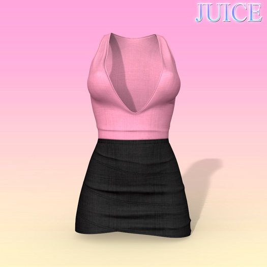 Pink Black Fitted Dress Kupra