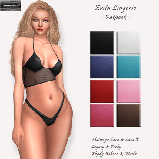 [Xprs] - Evita Lingerie FATPACK (Waifu & LaraX included)