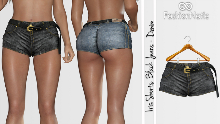 Shorts Iris Black Denim - Jeans - LaraX, PetiteX, Legacy, Reborn - FashionNatic
