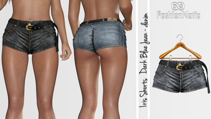 Shorts Iris Dark Blue Denim - Jeans - LaraX, PetiteX, Legacy, Reborn - FashionNatic