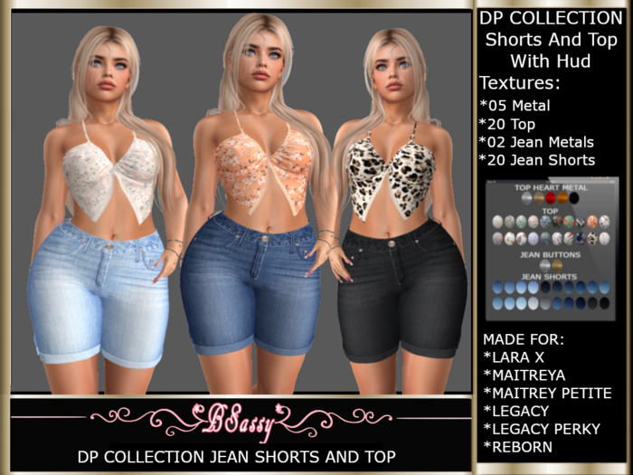 *BSASSY* DP COLLECTION TOP AND SHORTS WITH HUD