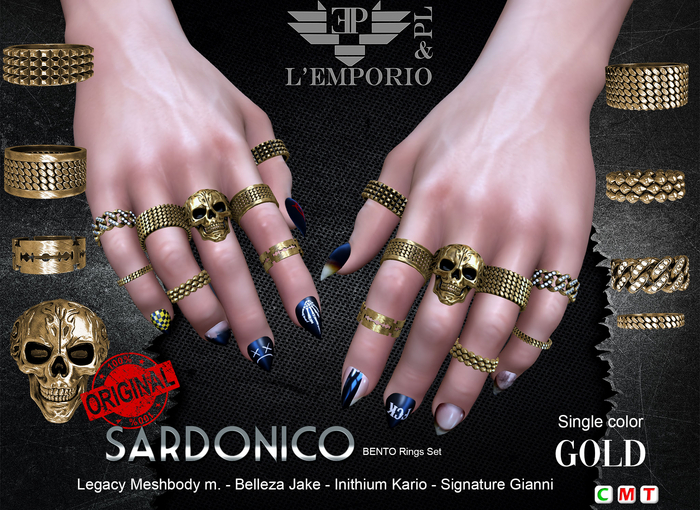 L'Emporio&PL::*Sardonico*:: Set of Rings -Gold-