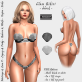 [Xprs] - Clam Bikini Black (LaraX included)