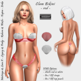 [Xprs] - Clam Bikini Red (LaraX included)