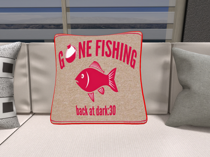 Gone Fishing Pillow