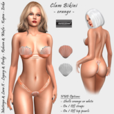 [Xprs] - Clam Bikini Orange (LaraX included)