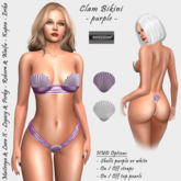 [Xprs] - Clam Bikini Purple (LaraX included)