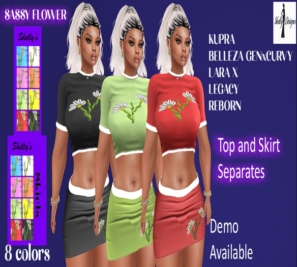 Sassy Flower tees/skirts