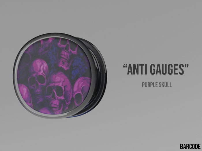 [BARCODE] Anti Gauges - (Purple SKull)