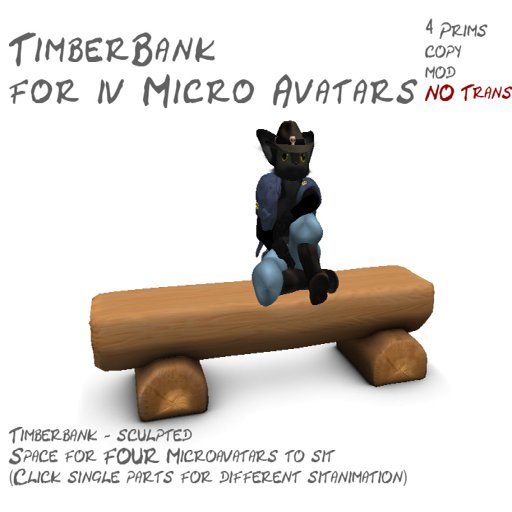 !! MicroVarg !! "Timberbank 4 seater"