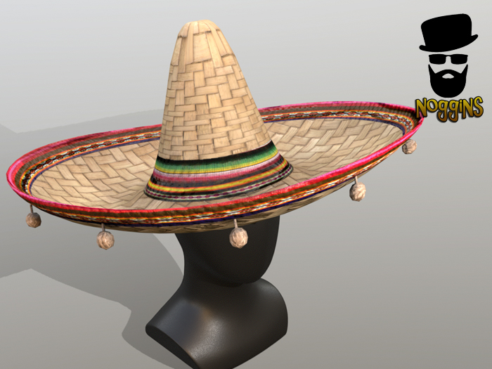Mexican Sombrero with poms