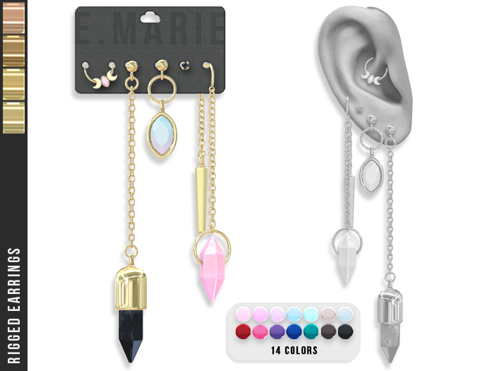 e.marie // Antonia Earrings - Golds