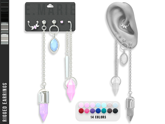 e.marie // Antonia Earrings - Silvers 