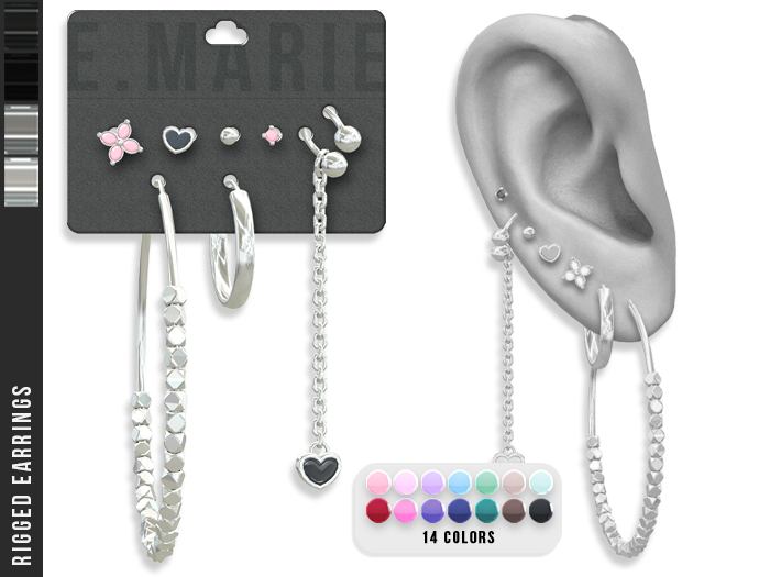 e.marie // Auria Earrings - Silvers