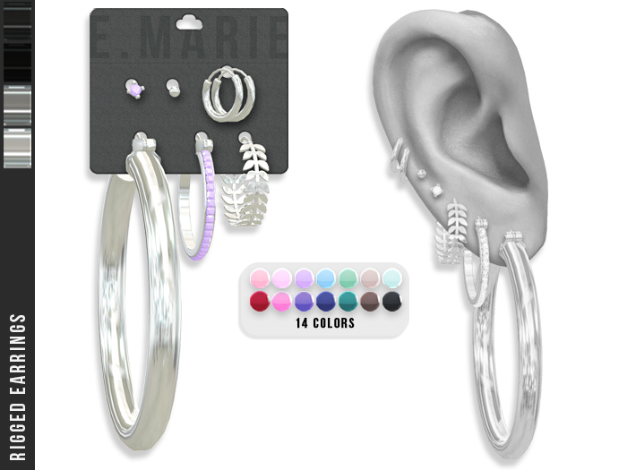 e.marie // Angelica Earrings - Silvers