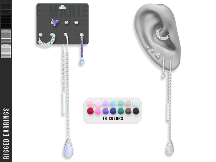 e.marie // April Earrings - Silvers