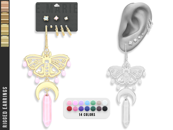 e.marie // Corine Earrings - Golds