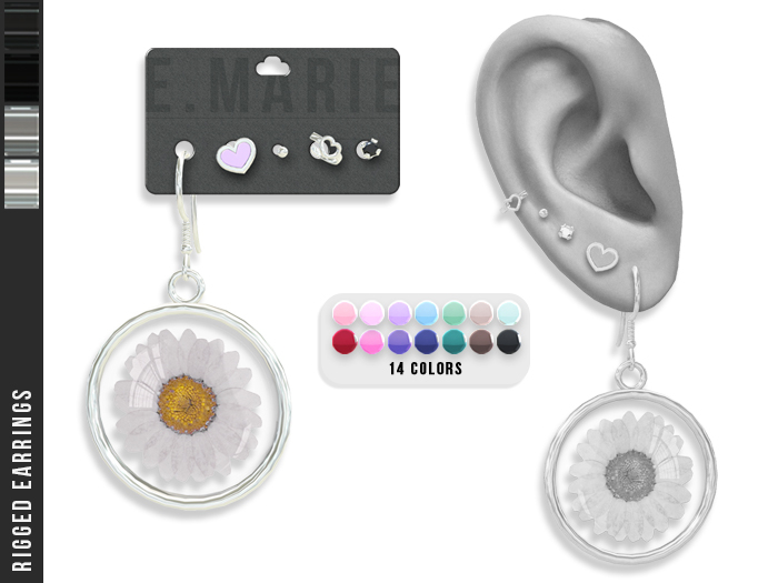 e.marie // Chelsea Earrings - Silvers