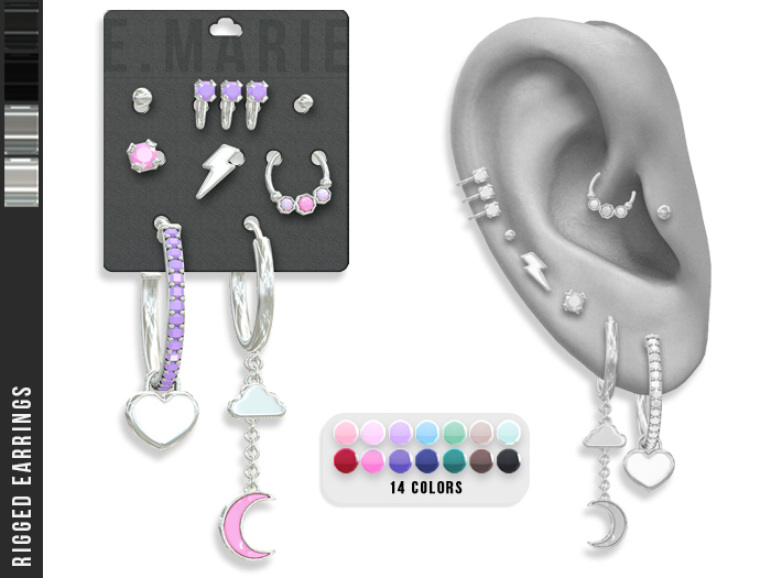 e.marie // Deja Earrings - Silvers