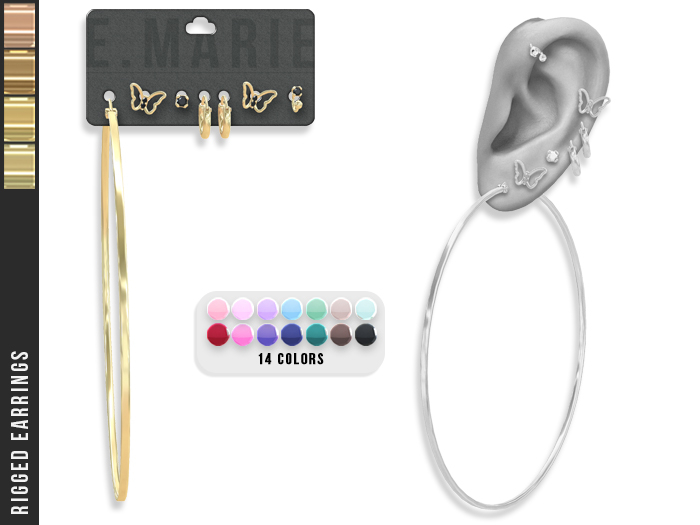 e.marie // Eleana Earrings - Golds