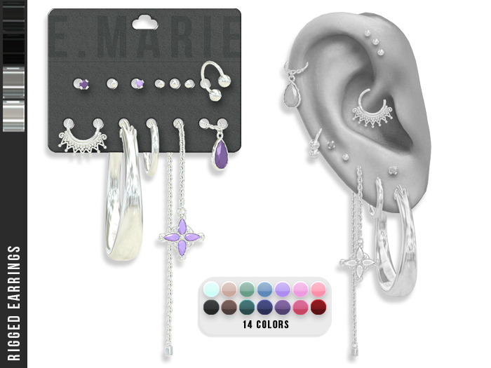 e.marie // Eliana Earrings - Silvers