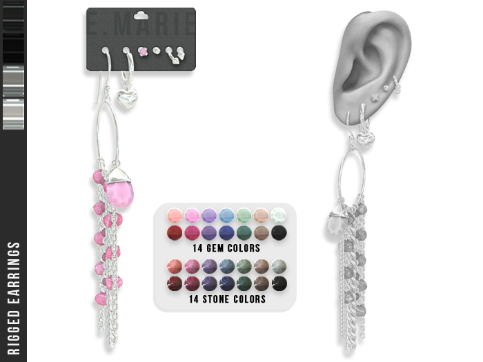 e.marie // Indira Earrings - Silvers