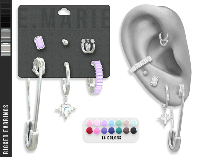 e.marie // Kacie Earrings - Silvers