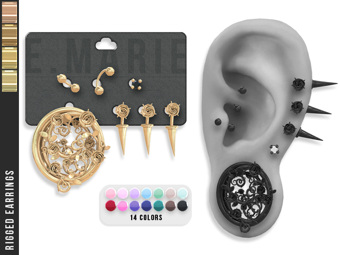 e.marie // Katja Earrings - Golds