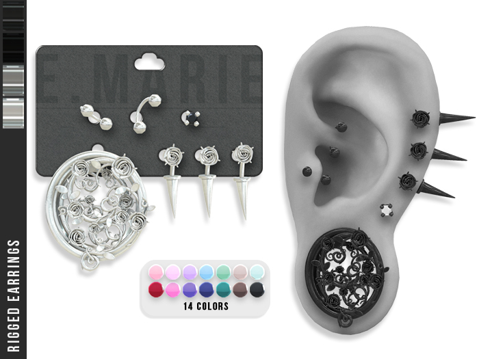 e.marie // Katja Earrings - Silvers