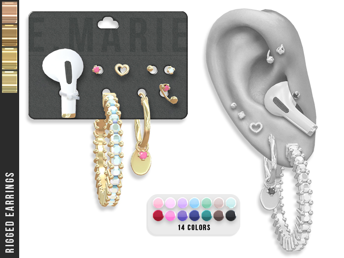 e.marie // Katrina Earrings - Golds