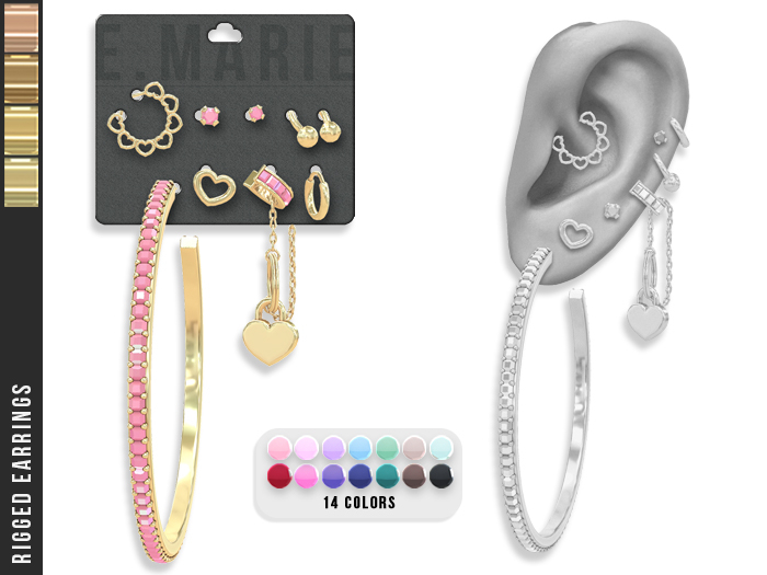 e.marie // Kim Earrings - Golds