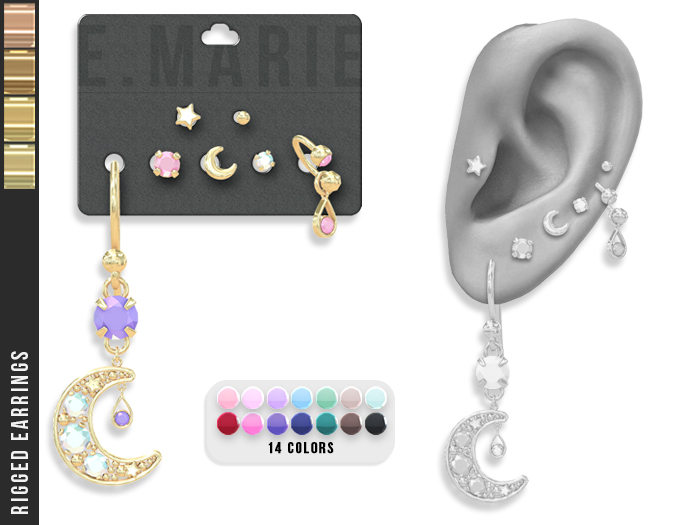 e.marie // Koura Earrings - Golds