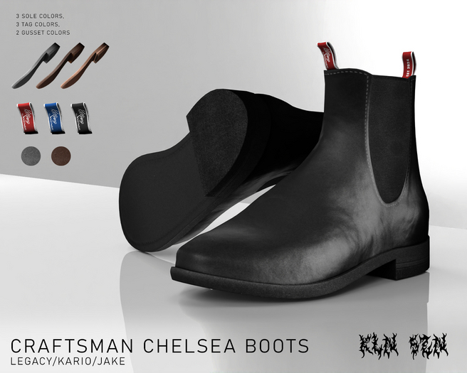 KLN SZN - Craftsman Chelsea Boots Black