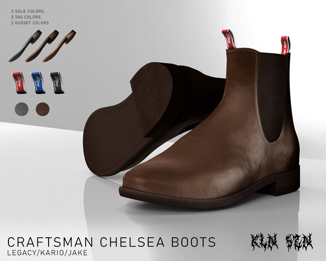 KLN SZN - Craftsman Chelsea Boots Dark Tan