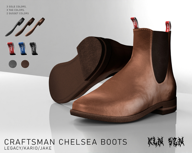 KLN SZN - Craftsman Chelsea Boots Caramel