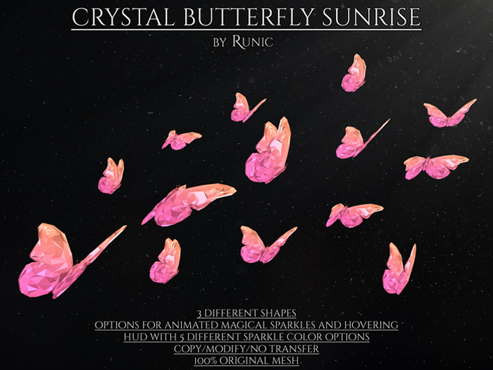.: Runic :. Crystal Butterfly Sunrise