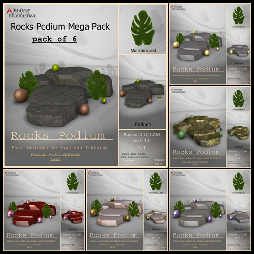 Rocks Podium Mega Pack 