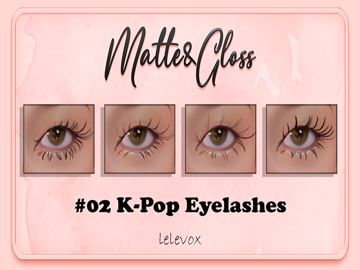 M&G #02  K-Pop Lashes for Lelutka Evo X Heads