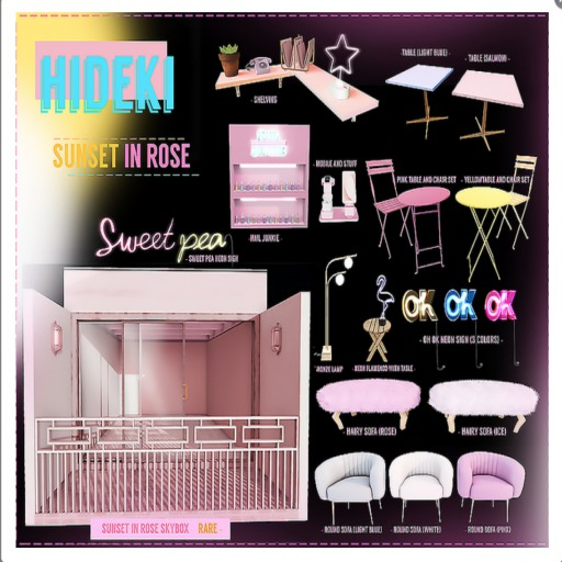 HIDEKI - SUNSET IN ROSE SKYBOX RARE