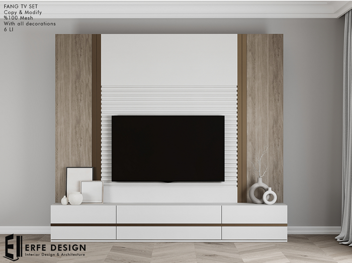 Fang Tv set 6 LI with decors [Erfe Design] PACK