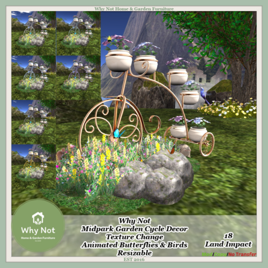 Why Not - Midpark Garden Cycle Decor-Texture Change-Boxed