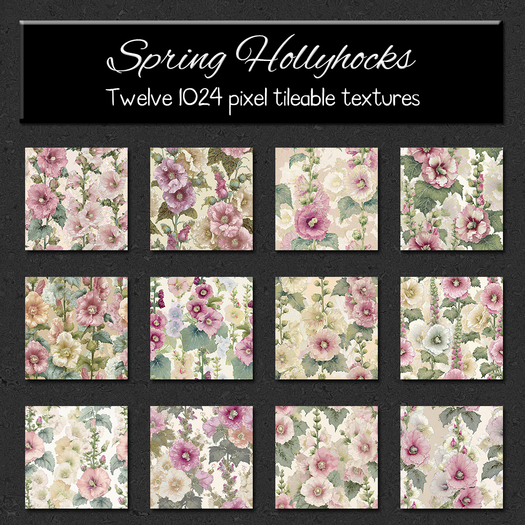 *Wallflowers* Spring Hollyhocks