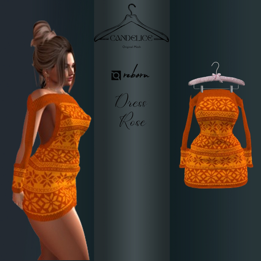 Add me - Reborn - Dress Rose Orange