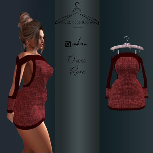 Add me - Reborn - Dress Rose Rouge