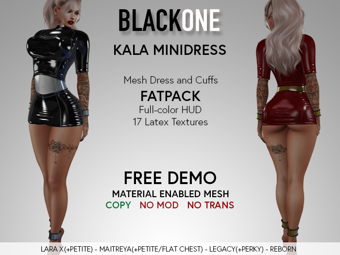 .:B1:. Kala Minidress v1 DEMO (Lara X+Petite, Maitreya+Petite/Flat, Legacy+Perky, Reborn)