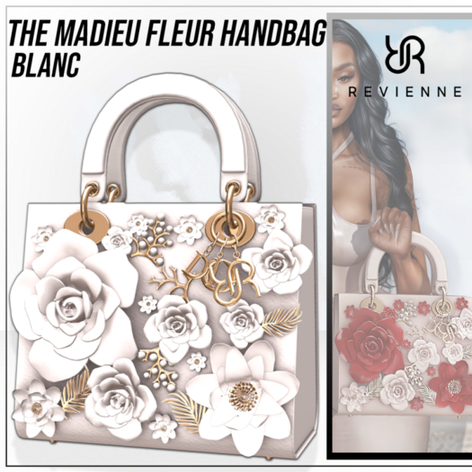 Revienne: The Madieu Fleur Handbag [BLANC]